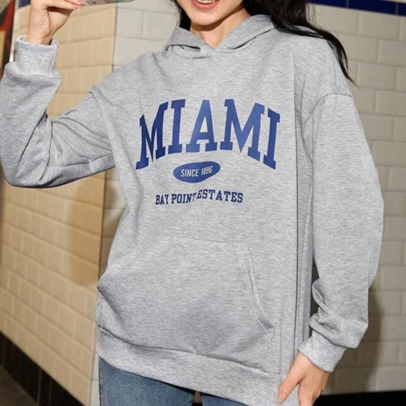 SHEIN Miami Graphic Sweatshirt - Picture 1 of 3